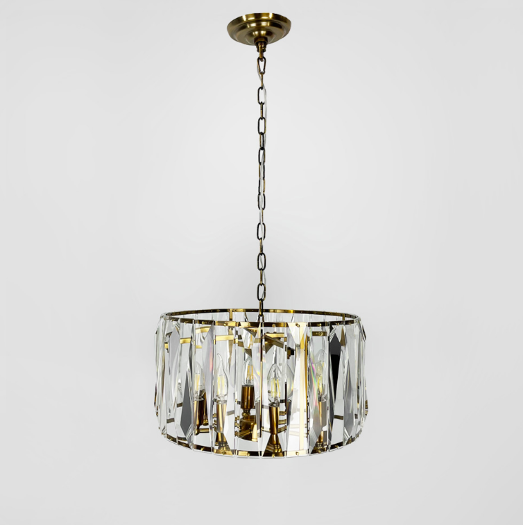 Латунна підвісна люстра із кришталевими пластинами C 8795/450 GB, фото 1