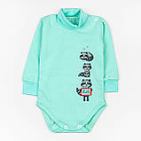 Набір кольору ментол для дитини боді та штани від трьох місяців Єнотики, фото 2