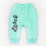 Набір кольору ментол для дитини боді та штани від трьох місяців Єнотики, фото 3