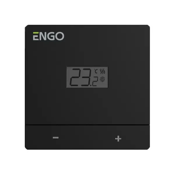 ENGO EASY230B Дротовий добовий термостат, 230В (чорний)