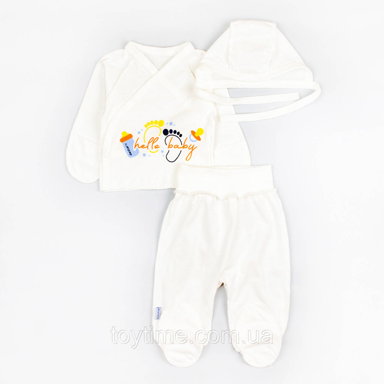 Сорочка повзунки та чепчик у пологовий будинок Hello Baby