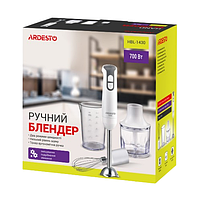 Блендер погружний 700W + подрібнювач 0.3л + вінчик + чаша 600мл білий HBL-1430 Ardesto, фото 7