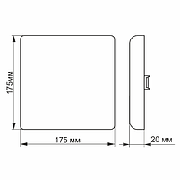 LED Світильник безрамковий квадратний 24W 4100К 220V VL-DLFS-244 Videx, фото 4