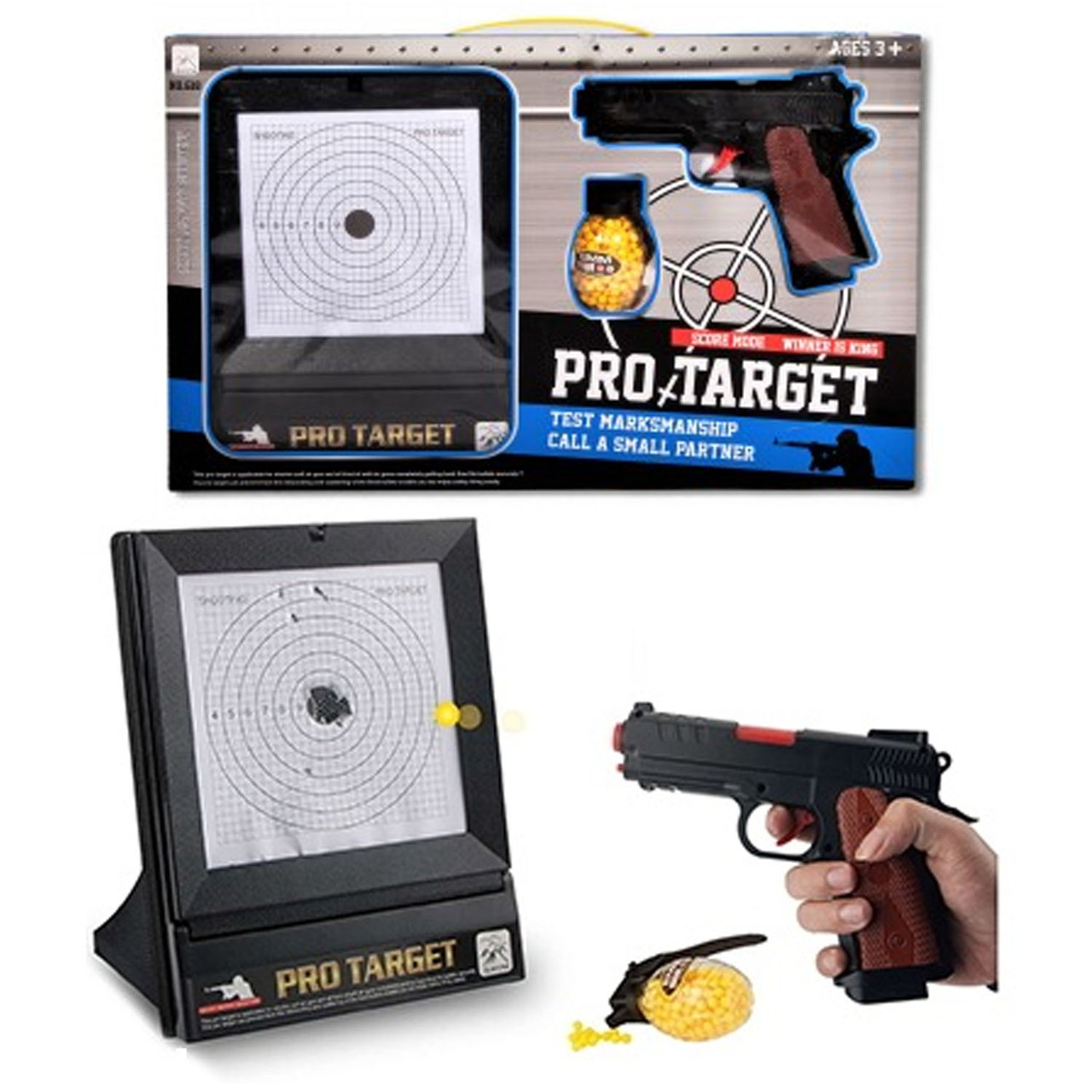 Іграшковий пістолет дитячий (мішень, іграшковий пістолет, ємність для кульок) 618