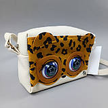Сумочка інтерактивна з очками що рухаються C 62909 леопардовий принт 2 режими, 4 види, в коробці 29*14*10,5, фото 2