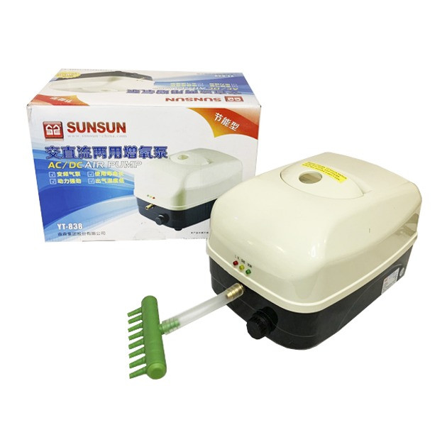 SunSun YT-838 - компресор автономний з акумулятором для транспортування риби, 185 л / хв