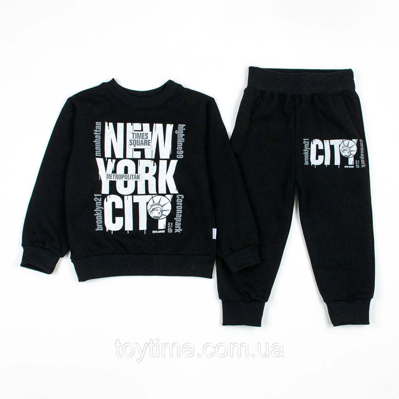 Дитячий костюм з начосом чорного кольору New York City, фото 1