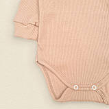 Дитячий боді-сорочок у нейтральному кольорі Beige, фото 4