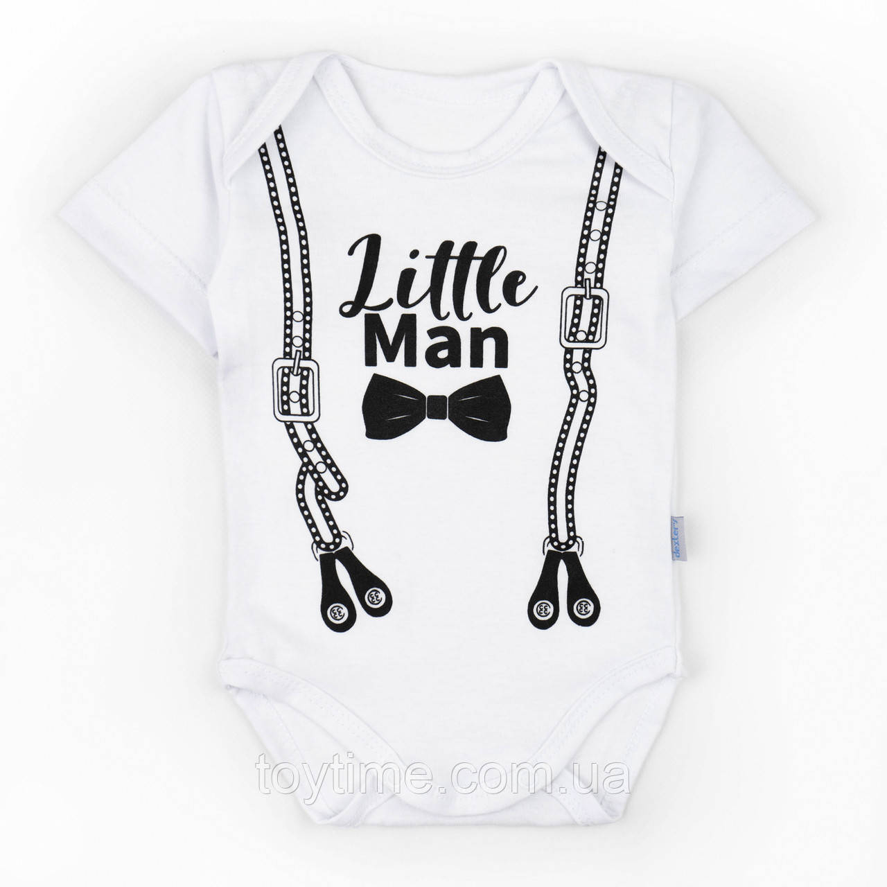 Боді для хлопчика зі принтом підтяжки Little Man, фото 1