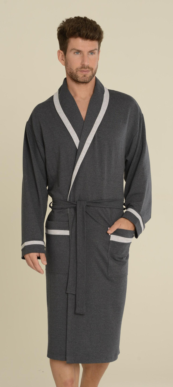Халат чоловічий, котон, Bruno De Lafense, L , XL, XXL kolor:GRAFIT