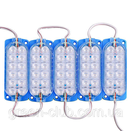 Стрічка Модуль 2835 Blue (12 led 12 V) 51362 (AG-MZ-2835-12-12 BL), фото 1