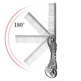 Чоловічий складаний гребінець з черепом, фото 5