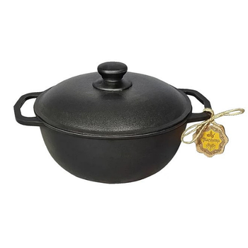 Каструля чавунна лита 4л алюмінієва кришка V4С2 Майстерня