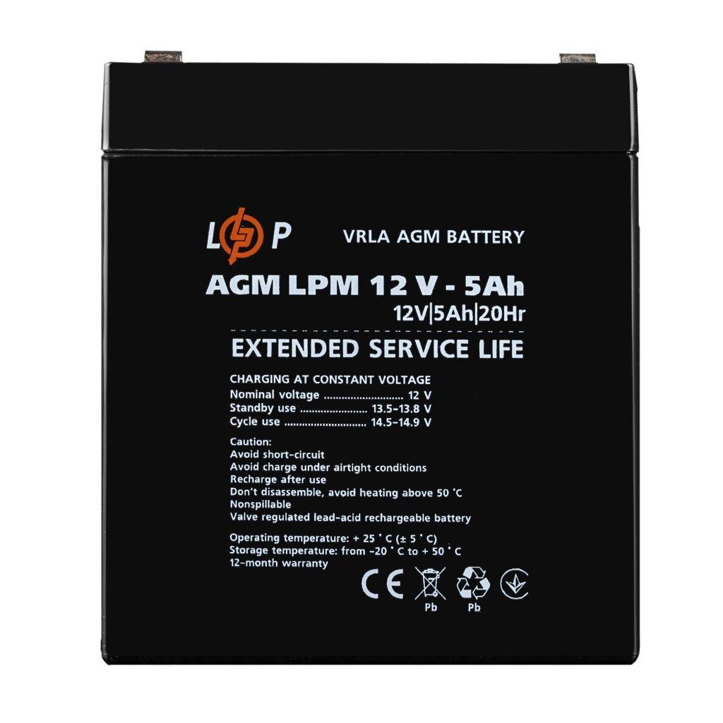 Акумулятор AGM LPM 12V - 5 Ah, фото 1