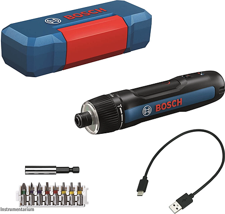 Професійна акумуляторна викрутка Bosch Professional GO 3 в кейсі з набором насадок, фото 1