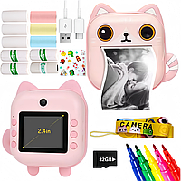 Дитяча фотокамера моментального друку фото камера миттєвого друку з іграми та картою пам'яті