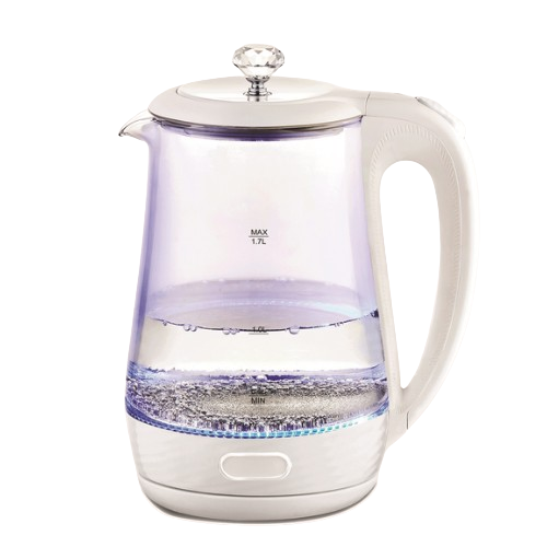 Електрочайник 1,7л 1850-2200W скло (диск) білий MR-052-WHITE Maestro