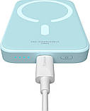 Портативний акумулятор Baseus Magnetic Mini Air Wireless 20 W 6000 mAh blue (P10059002313-00), фото 8