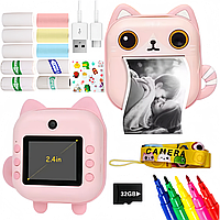 Дитяча цифрова камера моментального друку апарат миттєвого друку з іграми та карткою пам'яті