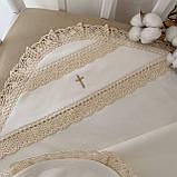 Крижма "Янголятко" подвійна ангора, кулір 75*80 см Betis Молочний, фото 2