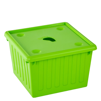 Ємність 25л для зберігання речей з кришкою оливковий Алеана