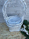 Набір кошиків фарбований трійка з лози, фото 4