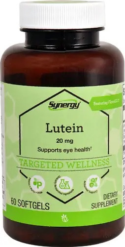 Vitacost Synergy Lutein Featuring FloraGLO Лютеїн із зеаксантином, 20 мг, 60 капсул. До 05/2027, фото 1
