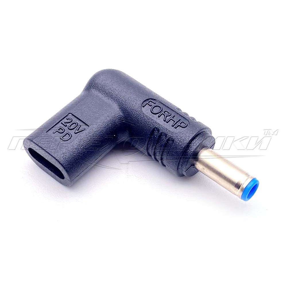 Перехідник живлення DC для ноутбука штекер 4.5 х 3.0 — гніздо Туре С (PD), 100 Вт