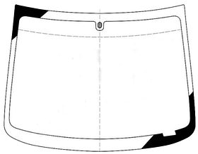 Скло лобове Chery Kimo A1 S12 07-13 5D HB Xinyu кріп.дзерк.