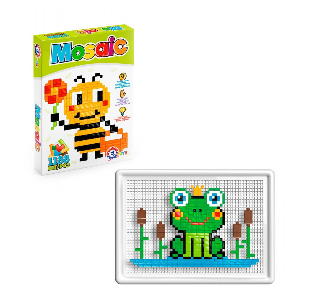 Мозаїка 7525 "Бджілка", 1188 деталей, розмір 0.5 см, ігрова панель