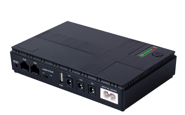Mini UPS Джерело безперебійного живлення 5V/2A, DC9V/1ADC 12V/1A DC1018P-18Вт ровтер модем комутатор-10400 мА, фото 1