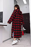Стильна жіноча сорочка кардиган у клітину Тканина турецький кашемір Розміри 44-46, 48-50, 52-54, фото 4