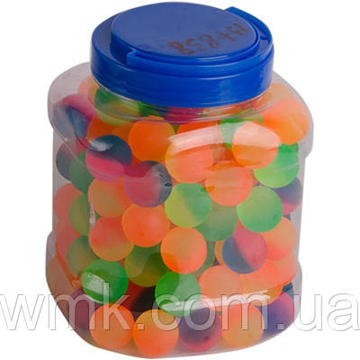 Стрибунець d=25мм двокольоровий неон банка 140шт  Ціна за шт