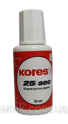Коректор з пензликом 20мл Kores 25 секунд К66817