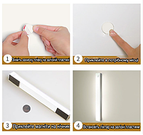 Світлодіодний безпроводовий світильник з датчиком руху USB 30 см на 21 лед лампу, фото 3