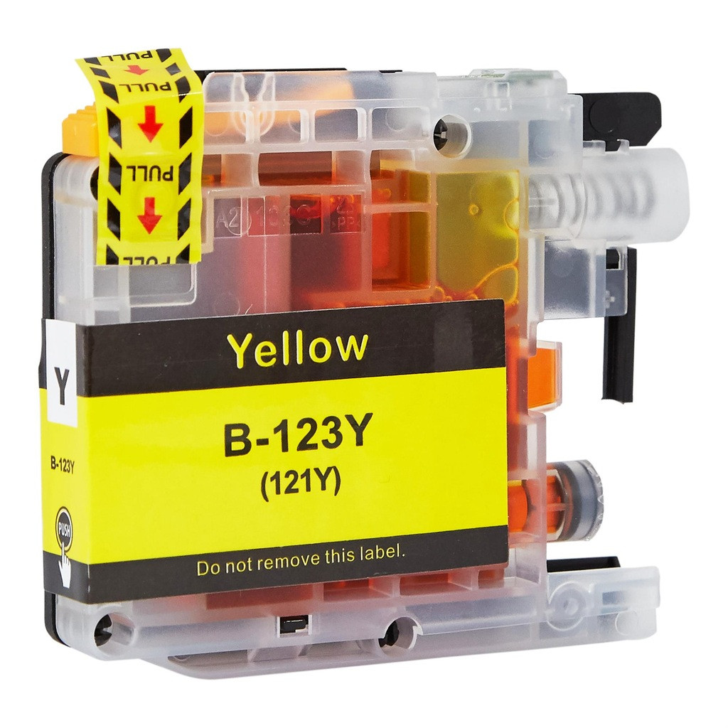 Сумісний картридж для Brother LC-123 (LC123) Yellow XL, жовтий, 18ml, аналог LC123Y з чіпом