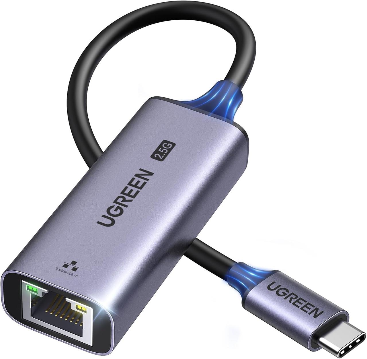 Мережевий адаптер Ugreen USB C to Rj45 Ethernet Adapter 2.5G Grey (CM648)