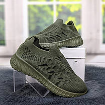 Мокасини кросівки текстильні для хлопчика хакі BBT 5459, фото 3