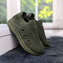 Мокасини кросівки текстильні для хлопчика хакі BBT 5459, фото 4