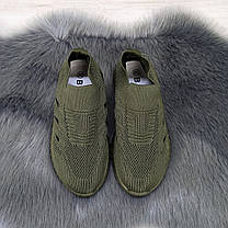 Мокасини кросівки текстильні для хлопчика хакі BBT 5459, фото 5