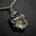 Кулон срібний із природним прозорим кристалом діамантового кварцу херкімеру з включеннями нафти, ручна робота, фото 4