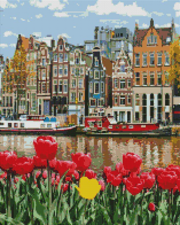 Алмазна мозаїка вишивка 40х50 см Brushme Весна в Амстердамі, фото 1