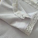 Крижма "Королівська В" Велюр жаккард, кулір 75*100 см Betis Білий, фото 3