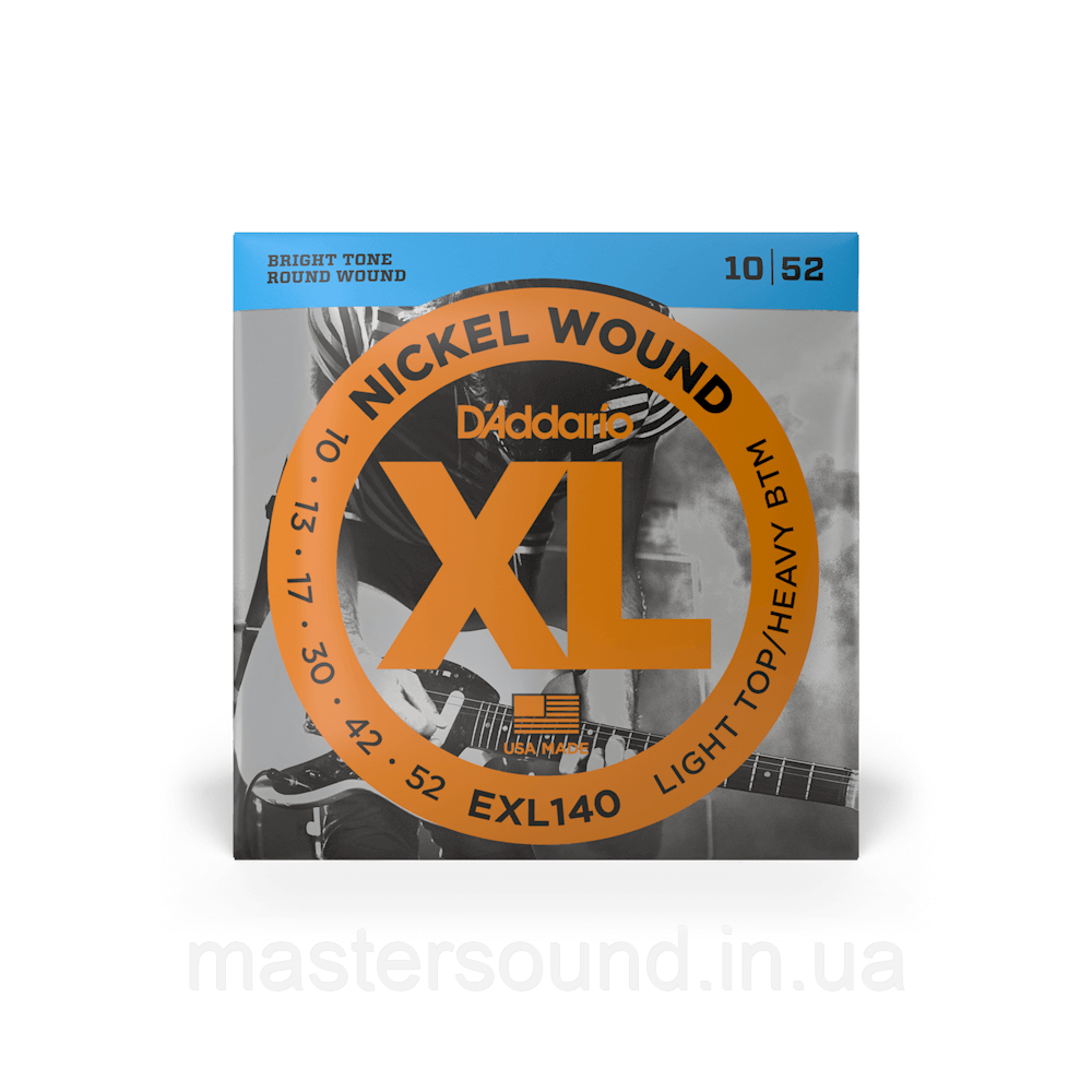 Струни D'addario EXL140 XL Nickel Wound Light Top / Heavy Bottom (10-52), фото 1