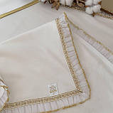 Крижма "Діамант-2" велюр, кулір 75*100 см Betis Молочний, фото 2