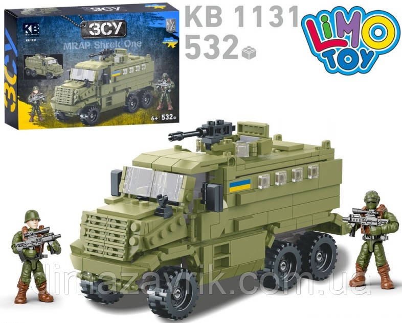 Конструктор Limo Toy KB 1131 "Воєна машина ЗСУ. MRAP Shrek One Крап Шрек 1" 532 деталі, фото 1