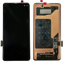 Дисплей Samsung G975 Galaxy S10 Plus із сенсором і рамкою, чорний, OLED | модуль