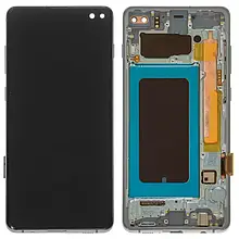 Дисплей Samsung G975 Galaxy S10 Plus із сенсором і рамкою, зелений, Orig (переклеєне скло) | модуль