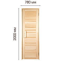Door for bath and sauna Tesli Deaf Zebra 2000 x 800, фото 3