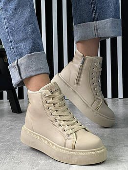 Черевики жіночі демісезонні 8 пар у ящику бежевого кольору 36-41